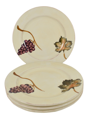 (4) Tabletops Unlimited Villa Grande Dinner / Serving Plates 12 1/2