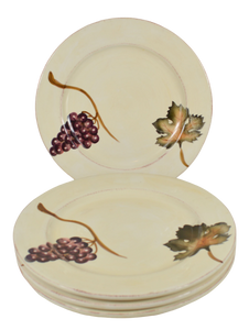 (4) Tabletops Unlimited Villa Grande Dinner / Serving Plates 12 1/2" Large EUC