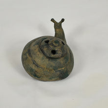 Vintage Primitive Rustic Cast Iron Incense Burner Holder Snail MC