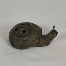 Vintage Primitive Rustic Cast Iron Incense Burner Holder Snail MC