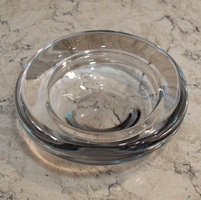 MCM Heavy Art Glass Bowl Free Form Unique