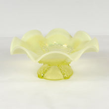 EAPG Northwood Glass Alaska Compote Vaseline Opalescent Uranium C1897