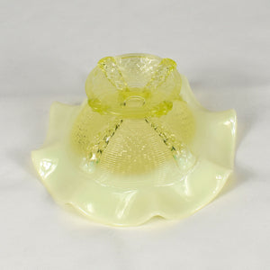 EAPG Northwood Glass Alaska Compote Vaseline Opalescent Uranium C1897