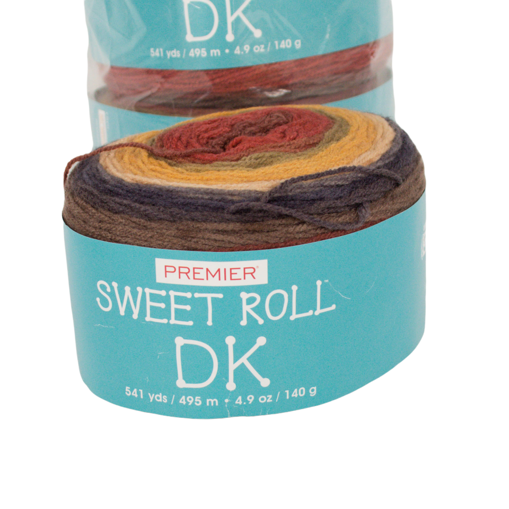 Sweet Roll DK Premier Yarn - 4 Skeins 541Yards Ea Color: 2005-01 River Rock  Brand New, 4 Skeins, 541 Yards Each, 100% Acrylic. Color: River Rock. All Skeins from the same lot. 