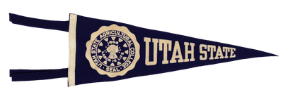 Vintage Utah State Agricultural College Pennant by Chicago Pennant Co.