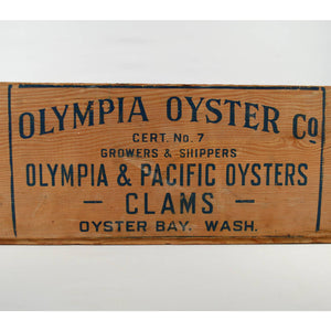 Vtg. Olympia Oyster Co. Wood Crate Rare Find Great Condition!
