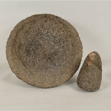 Vintage Large Molcajete Lava Stone  8 x 4.5 Mortar & Pestle