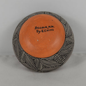 Acoma New Mexico Pueblo American Native Jar Vase Pottery Art Signed E. Chino