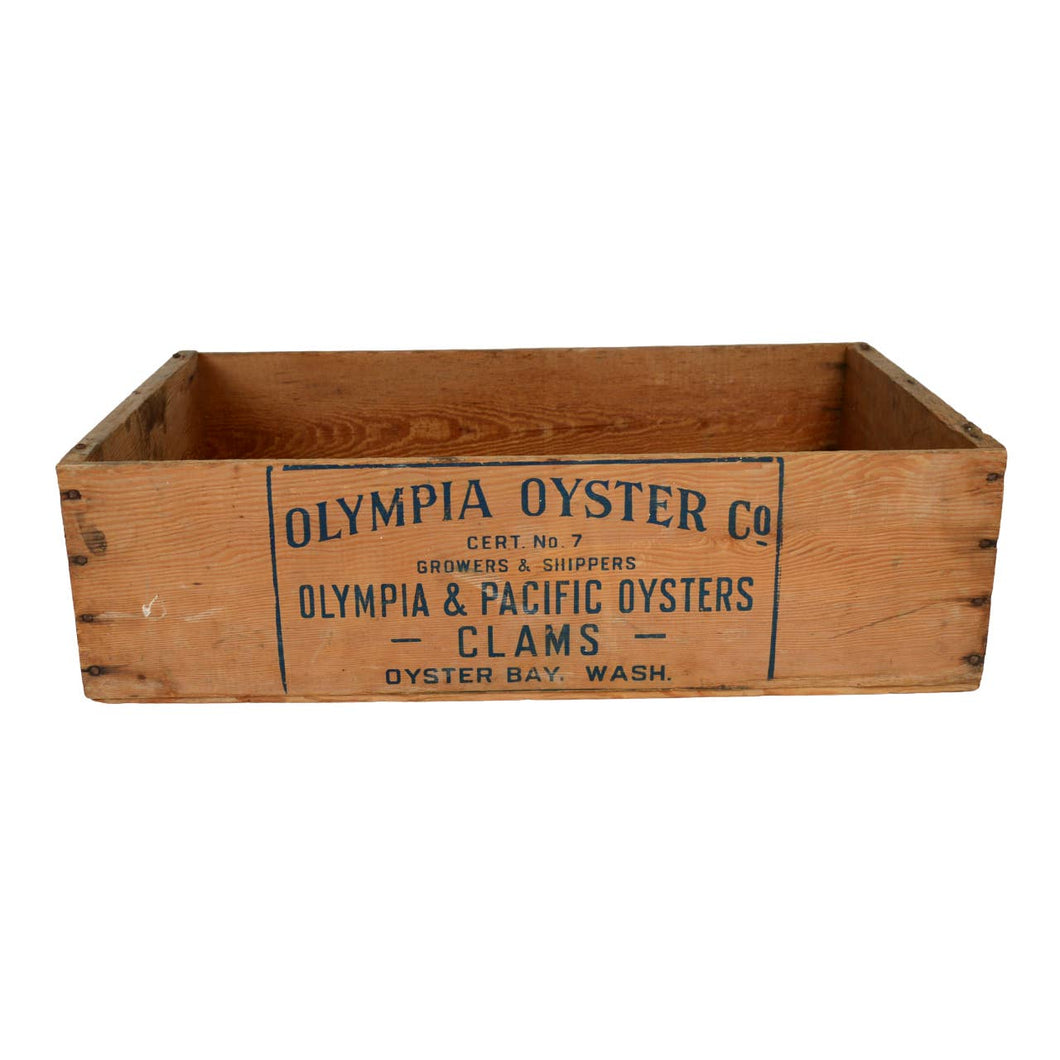 Vtg. Olympia Oyster Co. Wood Crate Rare Find Great Condition!
